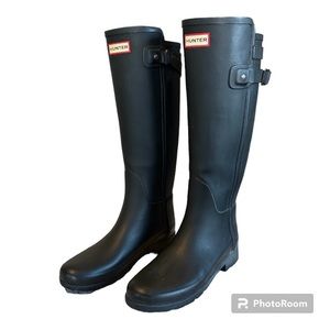 Hunter Boots: Women’s Refined Slim Fit Contrast Tall Rain Boots